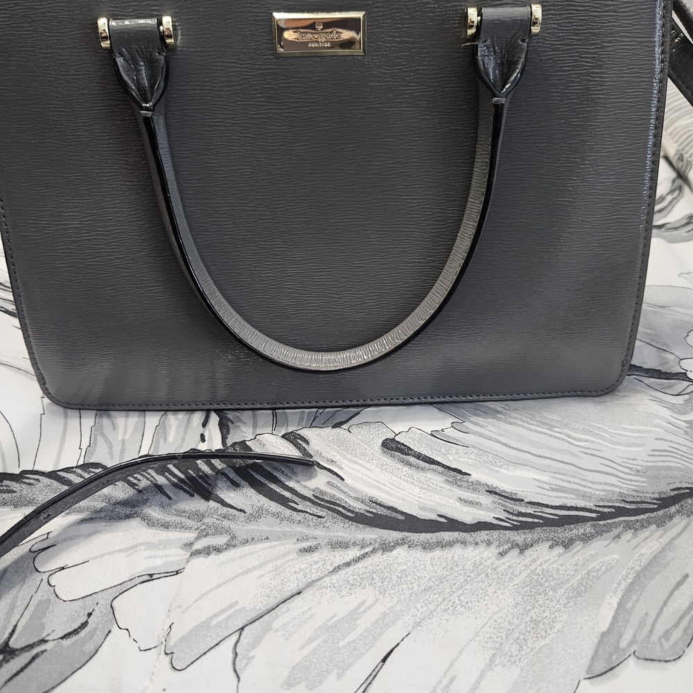 Kate Spade Gray Satchel with Detachable Strap - Picture 2 of 5